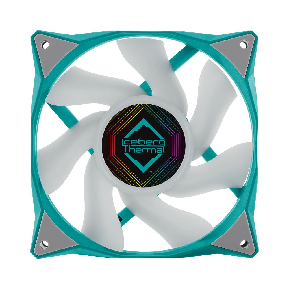 Ventilátorok, Hűtők, Előlapi panelek Iceberg Thermal IceGale ARGB 120mm Teal