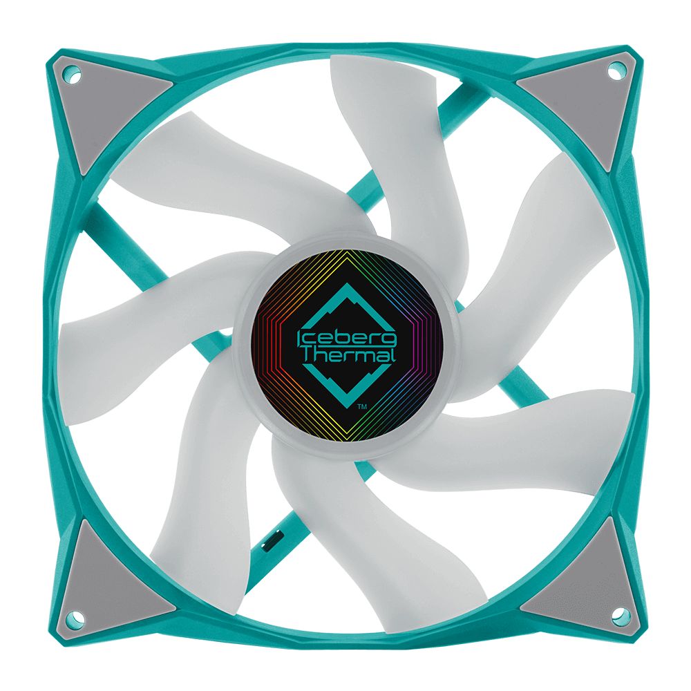Ventilátorok, Hűtők, Előlapi panelek Iceberg Thermal IceGale ARGB 140mm Teal