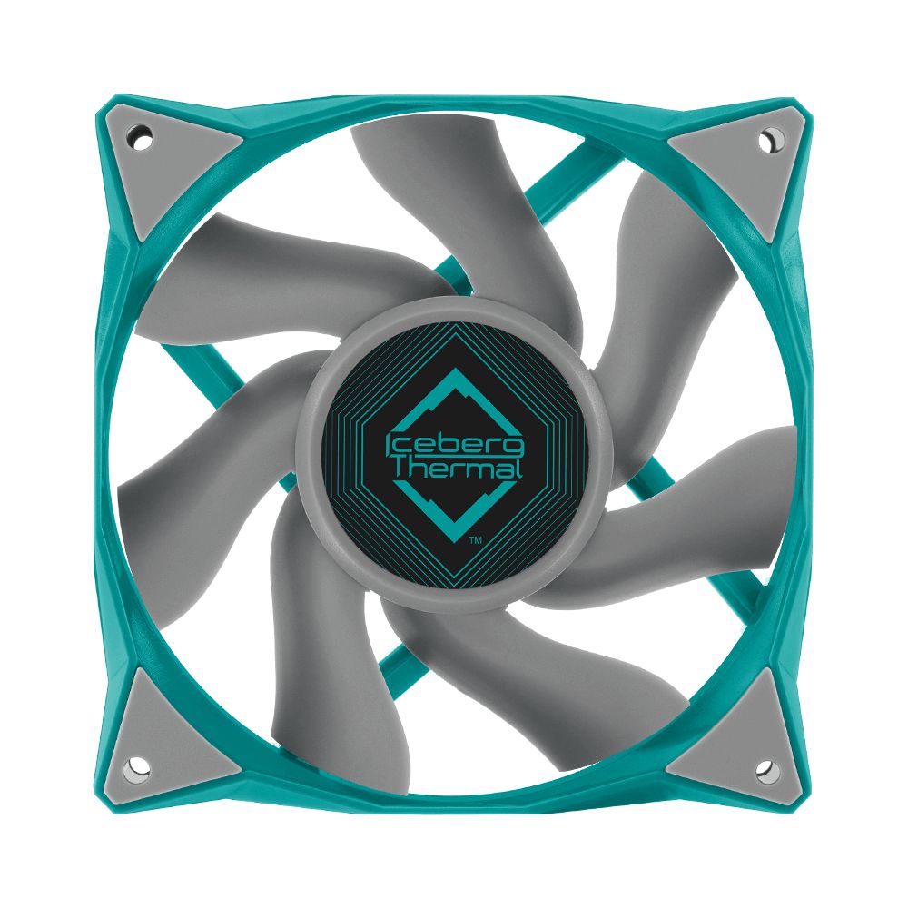 Ventilátorok, Hűtők, Előlapi panelek Iceberg Thermal IceGale 120mm Teal