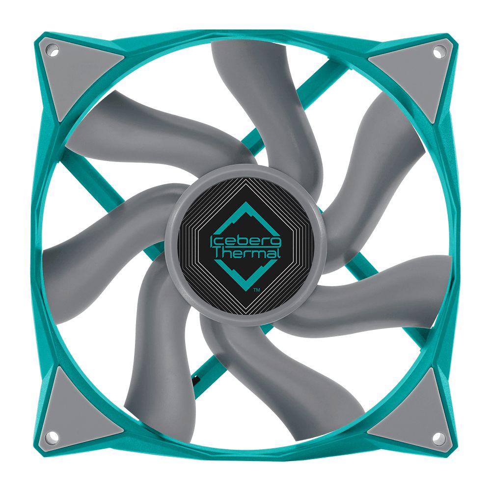 Ventilátorok, Hűtők, Előlapi panelek Iceberg Thermal IceGale Xtra 140mm Teal