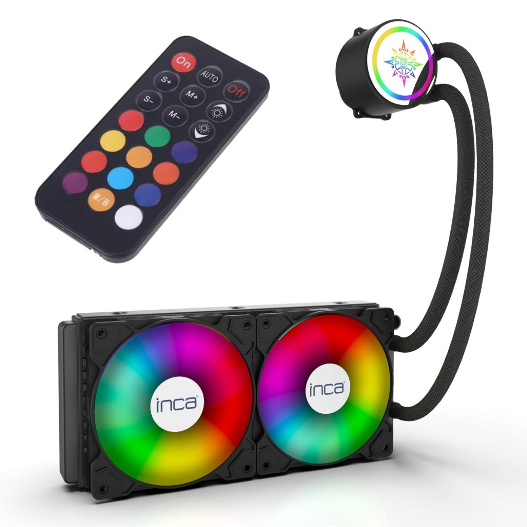 Ventilátorok, Hűtők, Előlapi panelek INCA ISS-02XN CPU Liquid Cooler Black