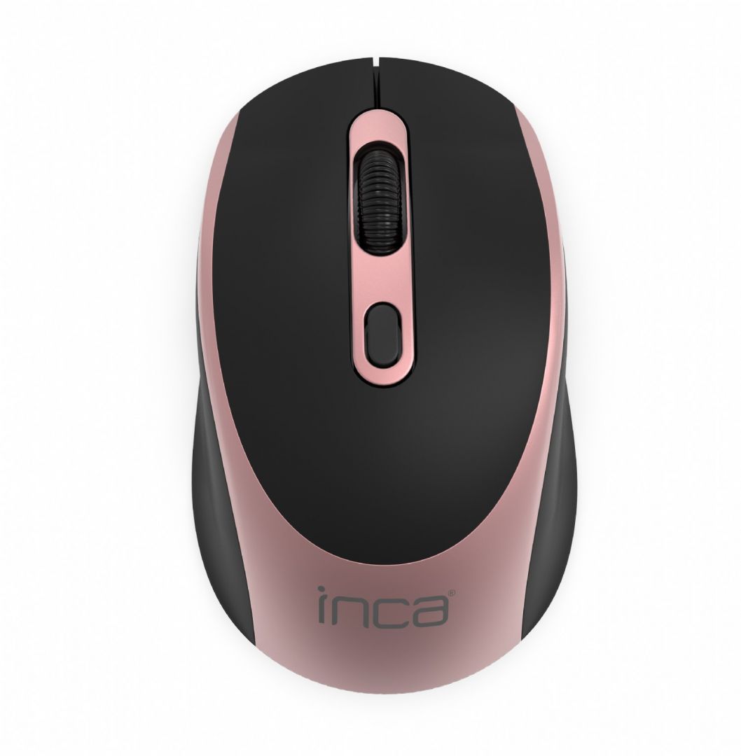 Egér INCA IWM-211RG Wireless mouse Black/Pink