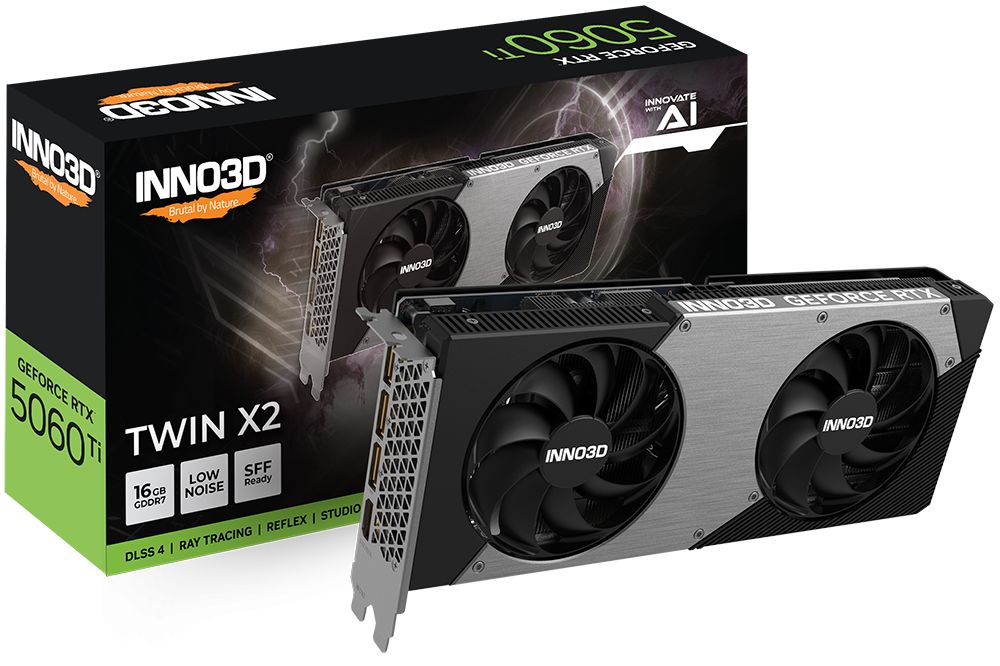 Videókártya Inno3D GeForce RTX5060 Ti 16GB DDR7 Twin X2