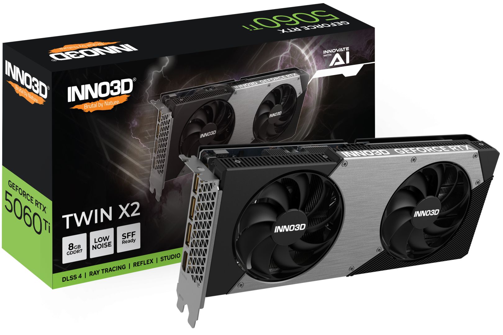 Videókártya Inno3D GeForce RTX5060 Ti 8GB DDR7 Twin X2