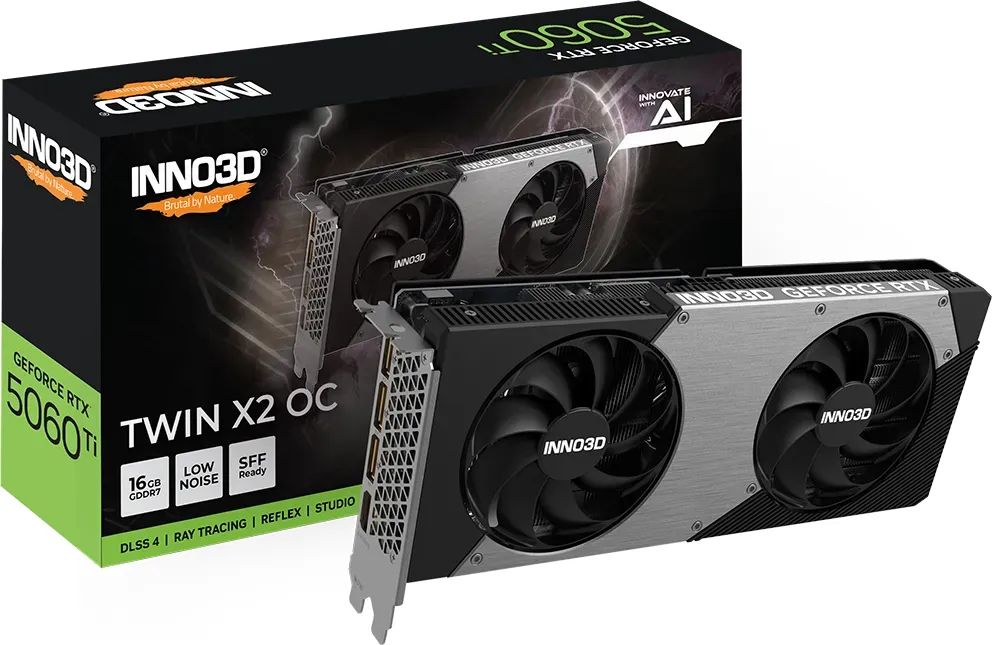 Videókártya Inno3D GeForce RTX5060Ti 16GB DDR7 Twin X2 OC