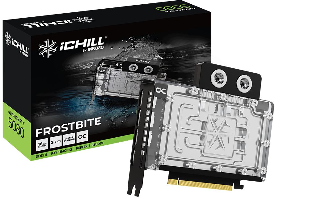 Videókártya Inno3D GeForce RTX5080 16GB GDDR7 iChill Frostbite