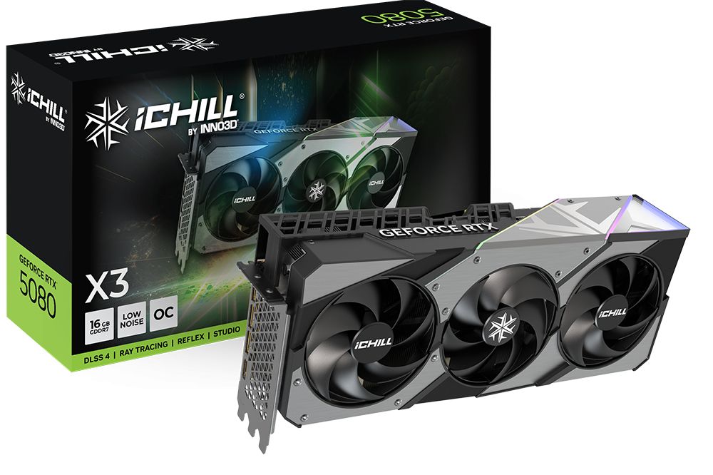 Videókártya Inno3D GeForce RTX5080 16GB GDDR7 iChill X3