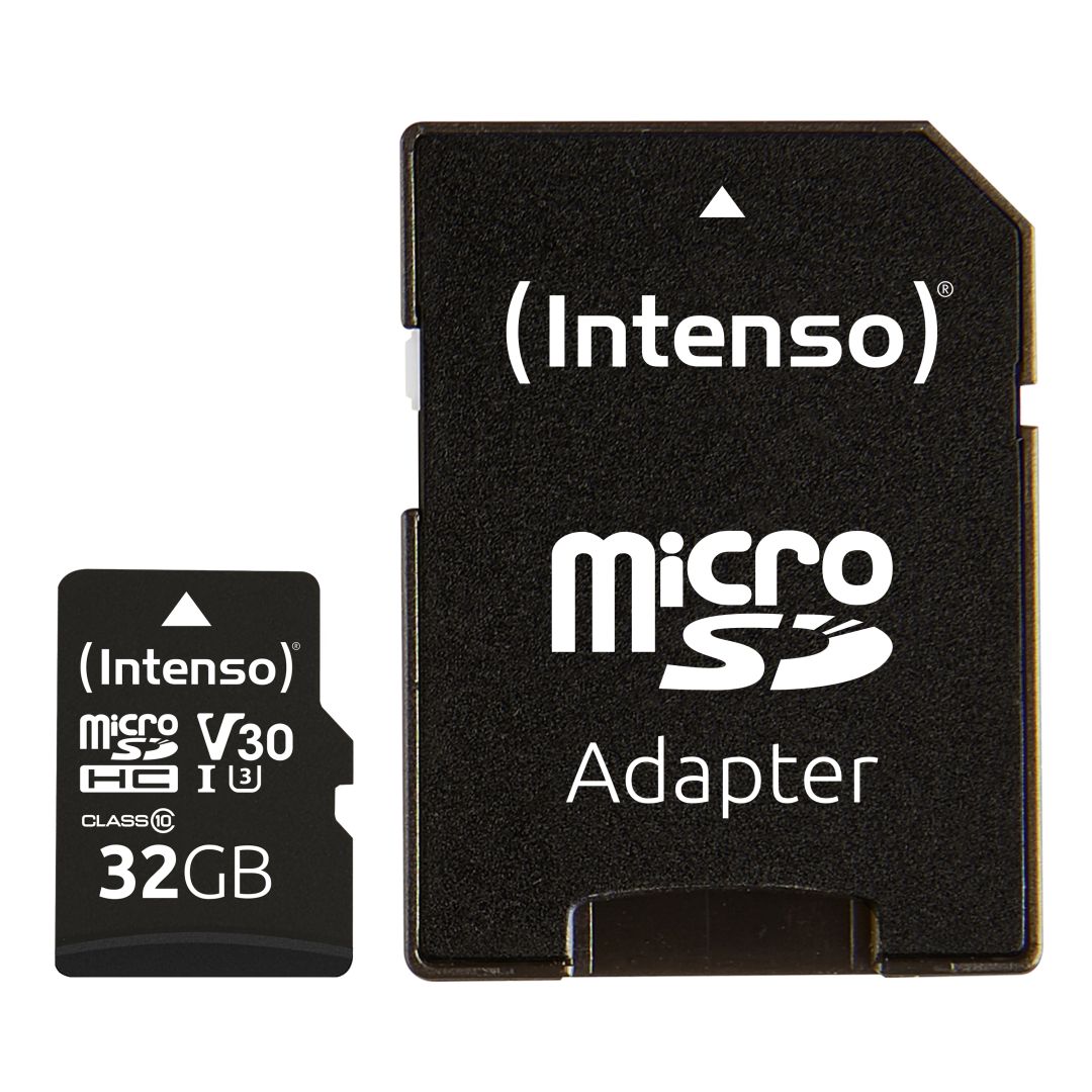 Memóriakártya Intenso 32GB MicroSDXC Professional Class 10 U3 V30 + adapterrel