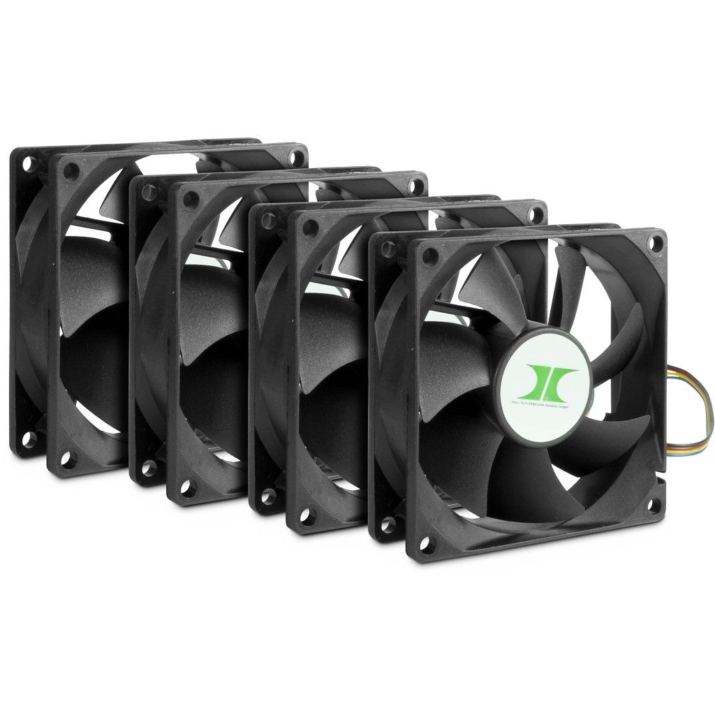 Ventilátorok, Hűtők, Előlapi panelek Inter-Tech IPC Fan Set 80mm (4 pcs)