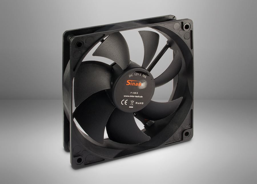 Ventilátorok, Hűtők, Előlapi panelek Inter-Tech F-120-S Black
