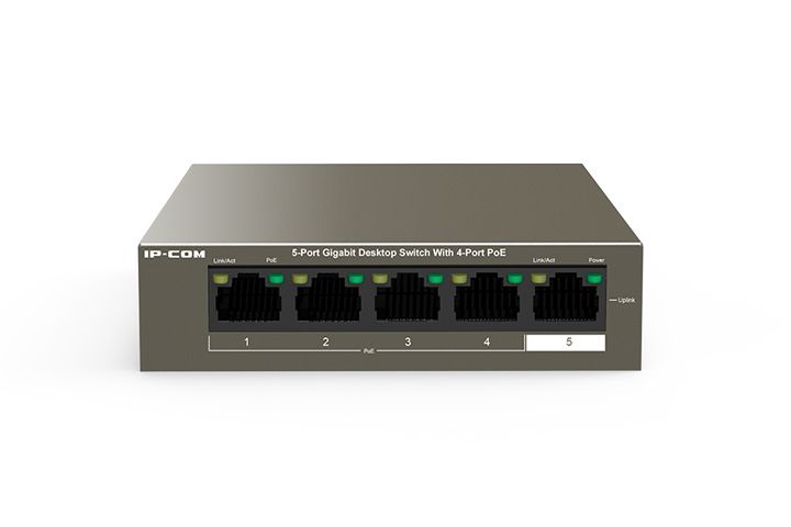Switch IP-COM G1105P-4-63W 5-Port Gigabit Desktop Switch with 4-Port PoE