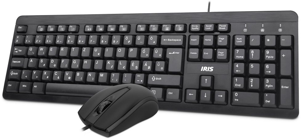 Billentyűzet IRIS C-13 USB billentyűzet + egér Black HU Billentyűzet IRIS C-13 USB billentyűzet + egér Black HU