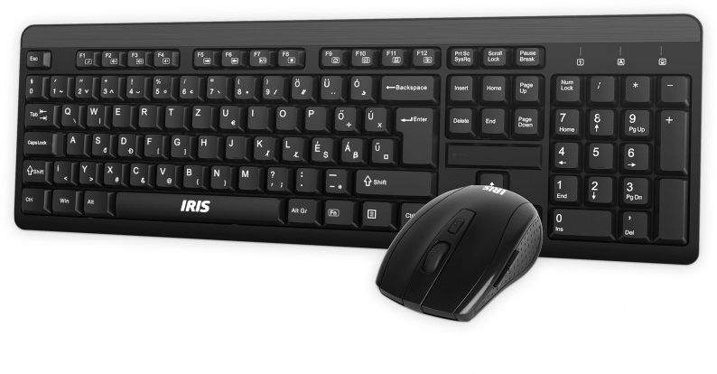 Billentyűzet IRIS C-25 wireless billentyűzet + egér Black HU