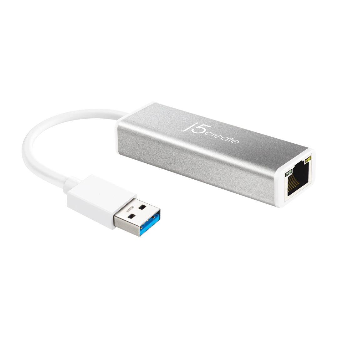 Hálókártya j5create JUE130 USB3.0 Gigabit Ethernet Adapter Silver