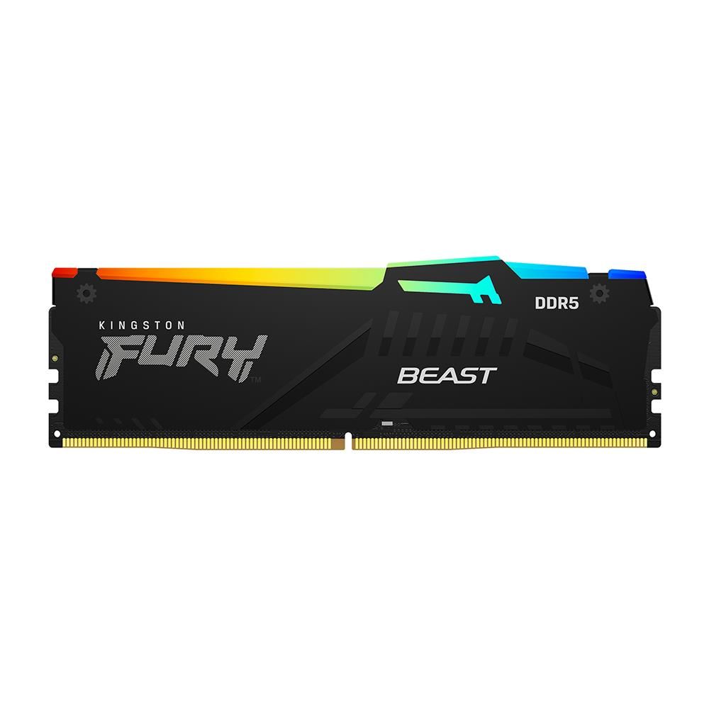 Memória Kingston 16GB DDR5 5600MHz Fury Beast RGB Black