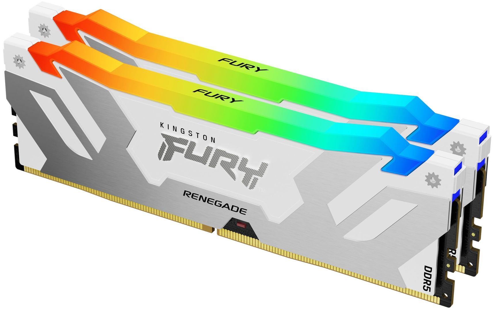 Memória Kingston 32GB DDR5 6400MHz Kit(2x16GB) Fury Beast RGB Expo White