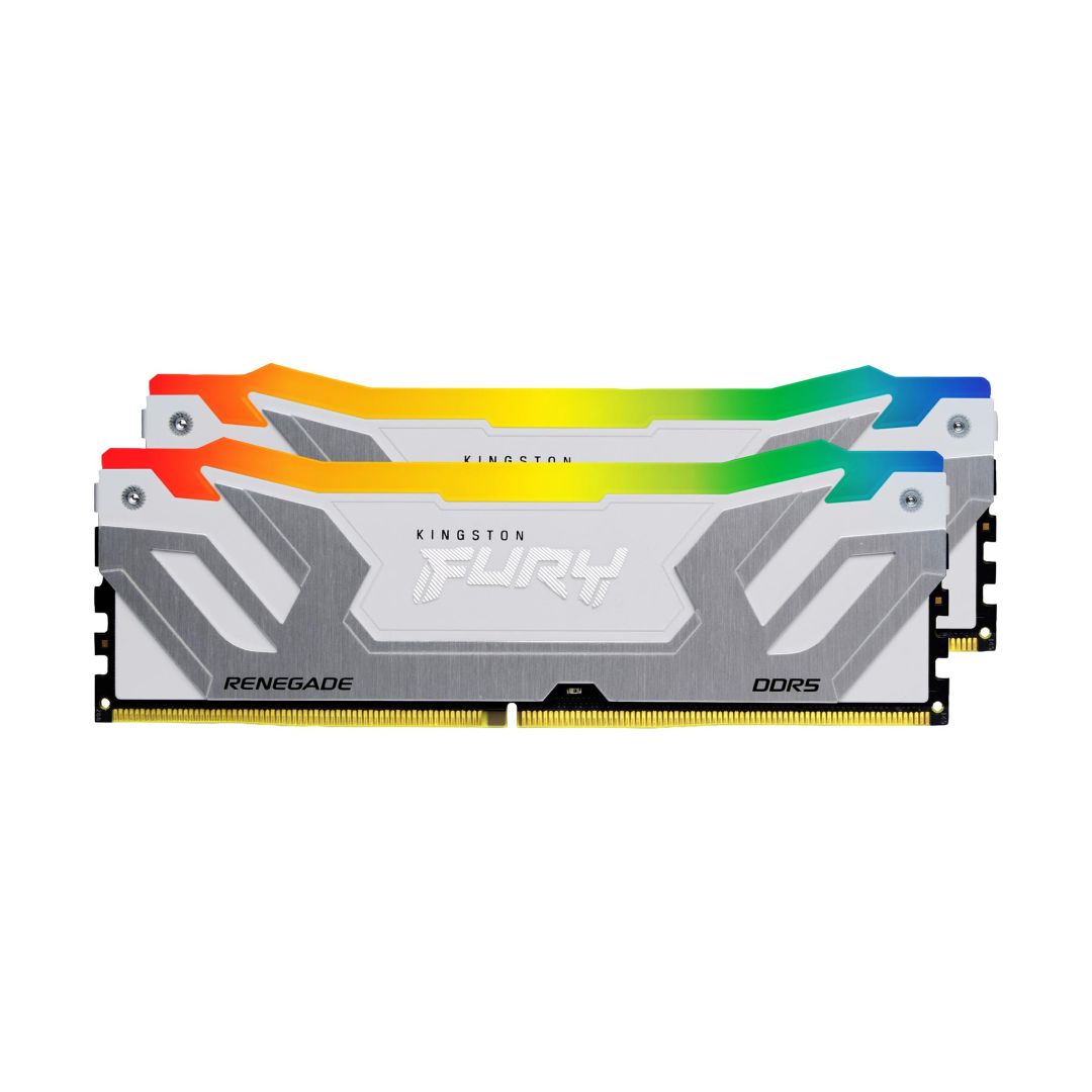 Memória Kingston 48GB DDR5 8400MHz Kit(2x24GB) Fury Renegade RGB White/Silver