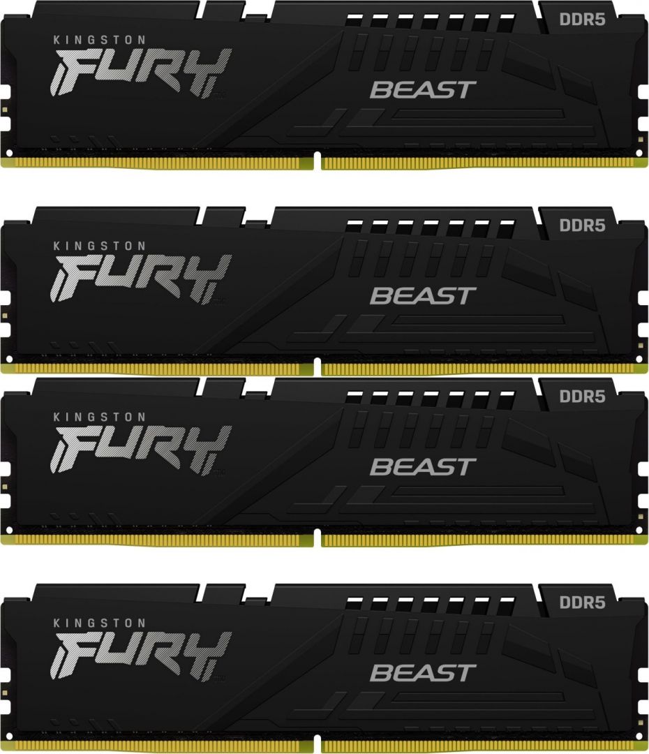 Memória Kingston 64GB 5200Mhz Kit(4x16GB) Fury Beast Black