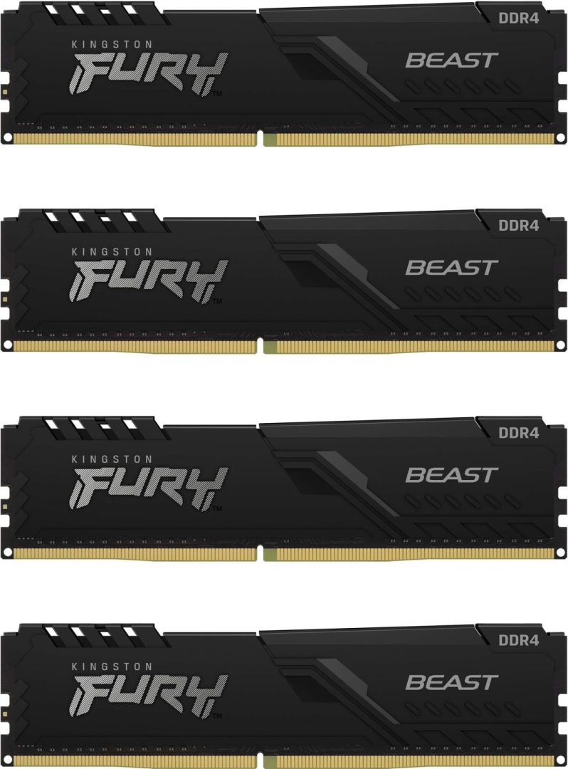 Memória Kingston 64GB DDR4 3600MHz Kit(4x16GB) Fury Beast