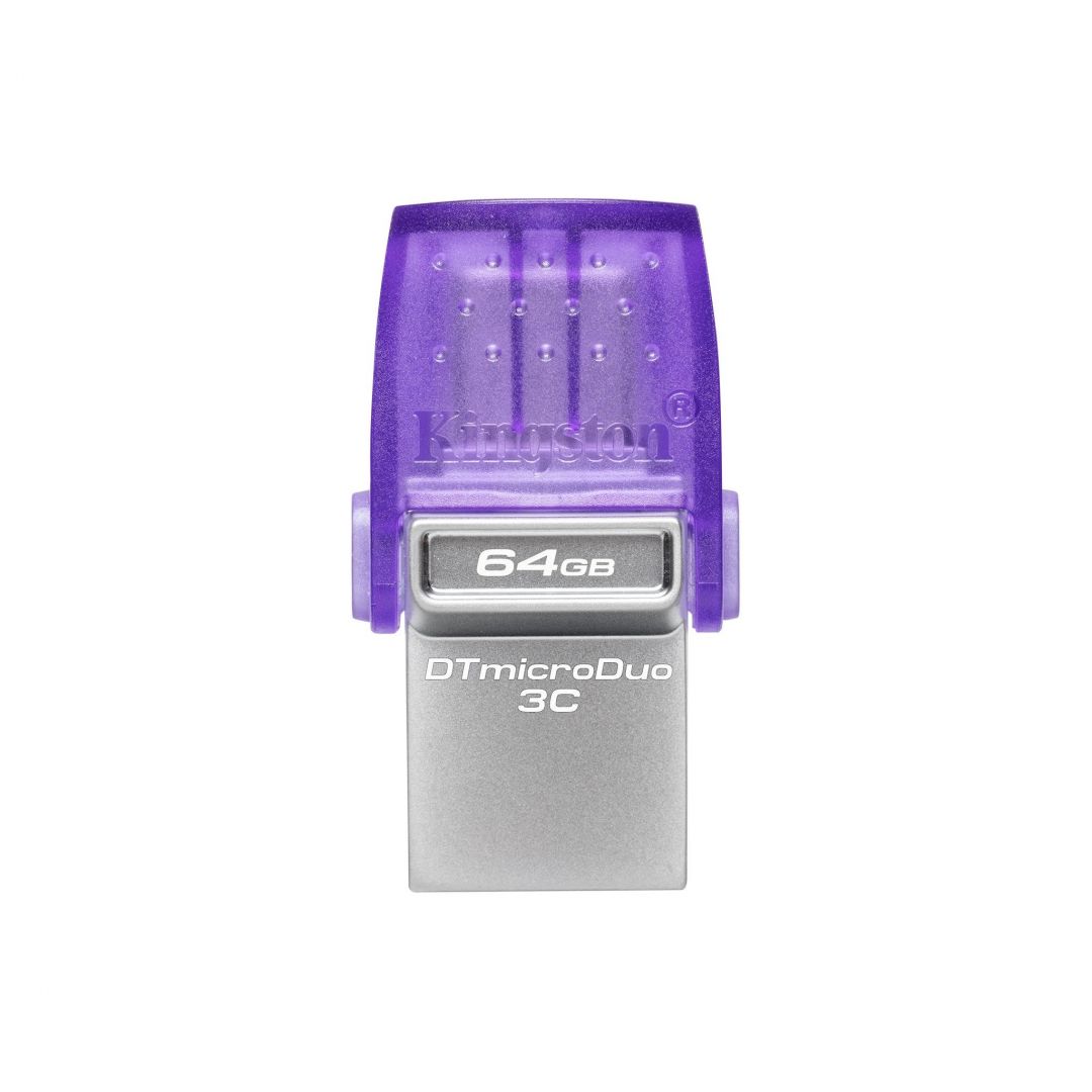 USB Flash RAM Kingston 64GB DT microDuo 3C USB3.2 Silver/Purple