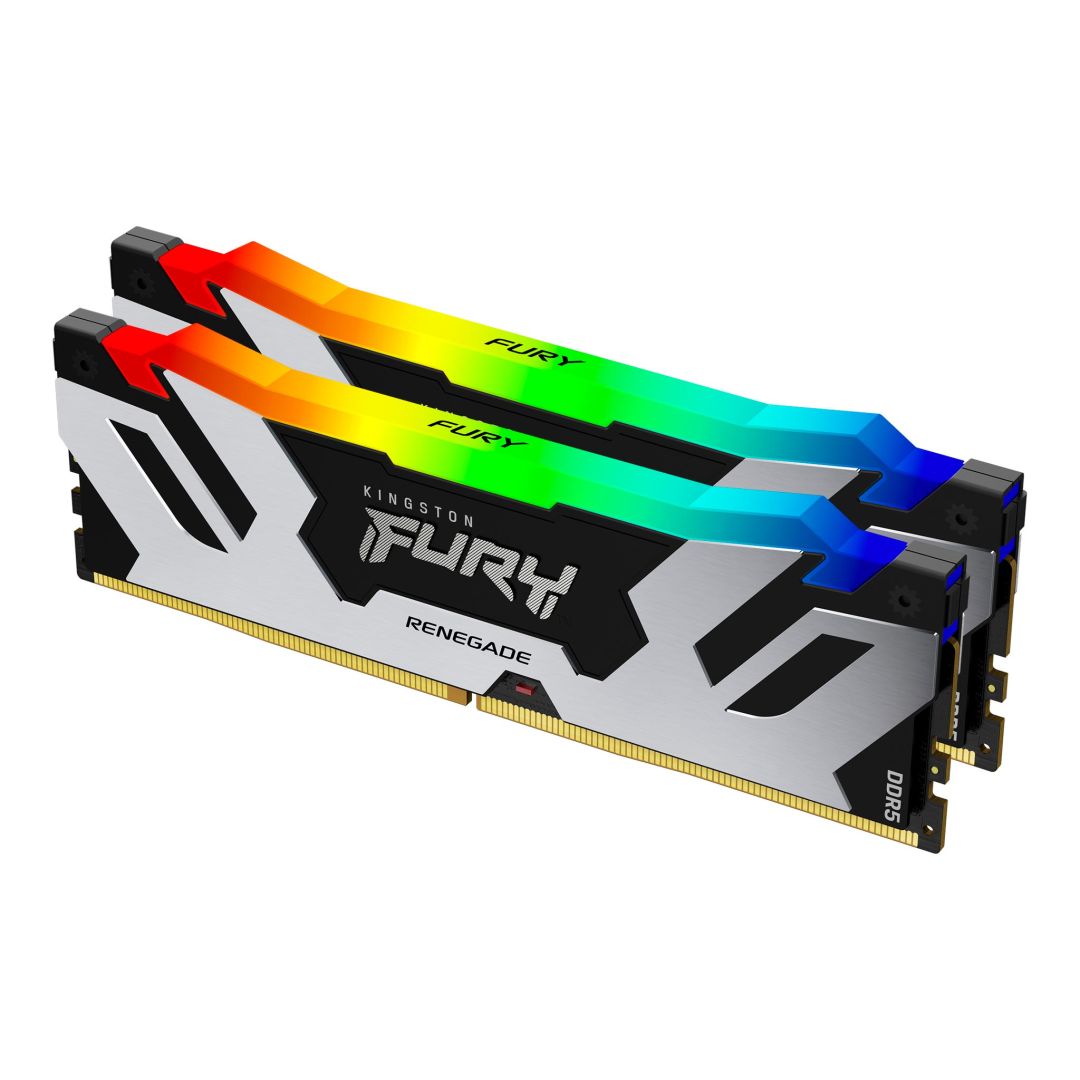 Memória Kingston 96GB DDR5 6000MHz Kit(2x48GB) Fury Renegade RGB Black/Silver