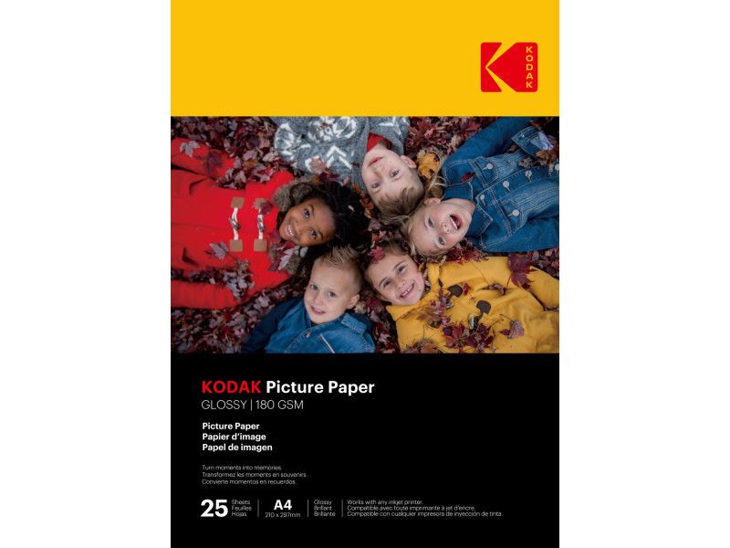 Fotópapír Kodak High Gloss 180g A4 25db Fényes Fotópapír