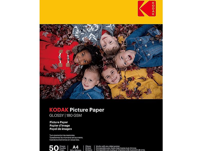 Fotópapír Kodak High Gloss 180g A4 50db Fényes Fotópapír