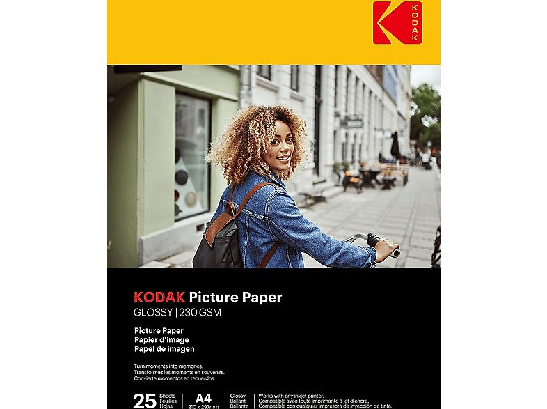 Fotópapír Kodak High Gloss 230g A4 25db Fényes Fotópapír