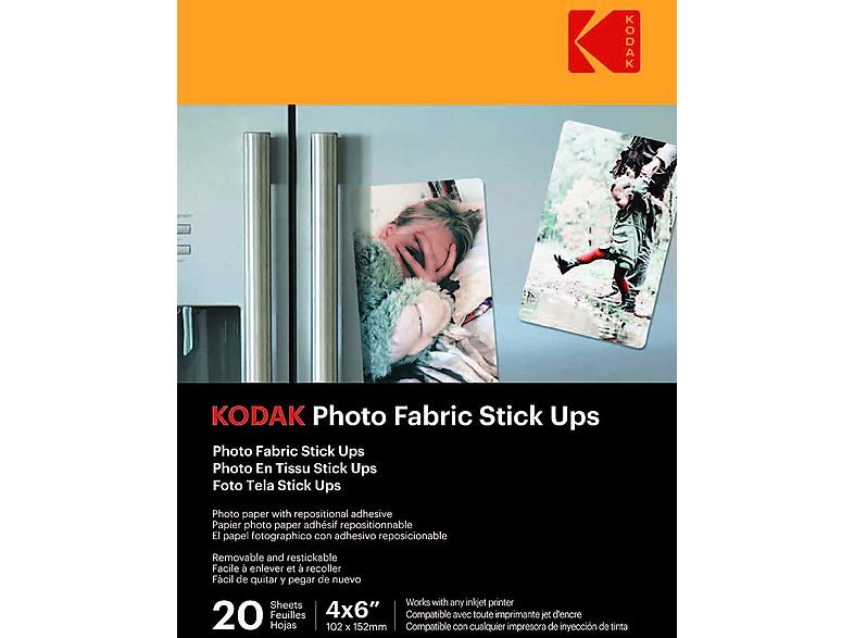 Fotópapír Kodak Photo Fabric 10x15 cm 20db Felragaszthatő felületű papír