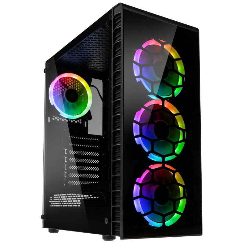 Ház Kolink Observatory Lite RGB Tempered Glass Black