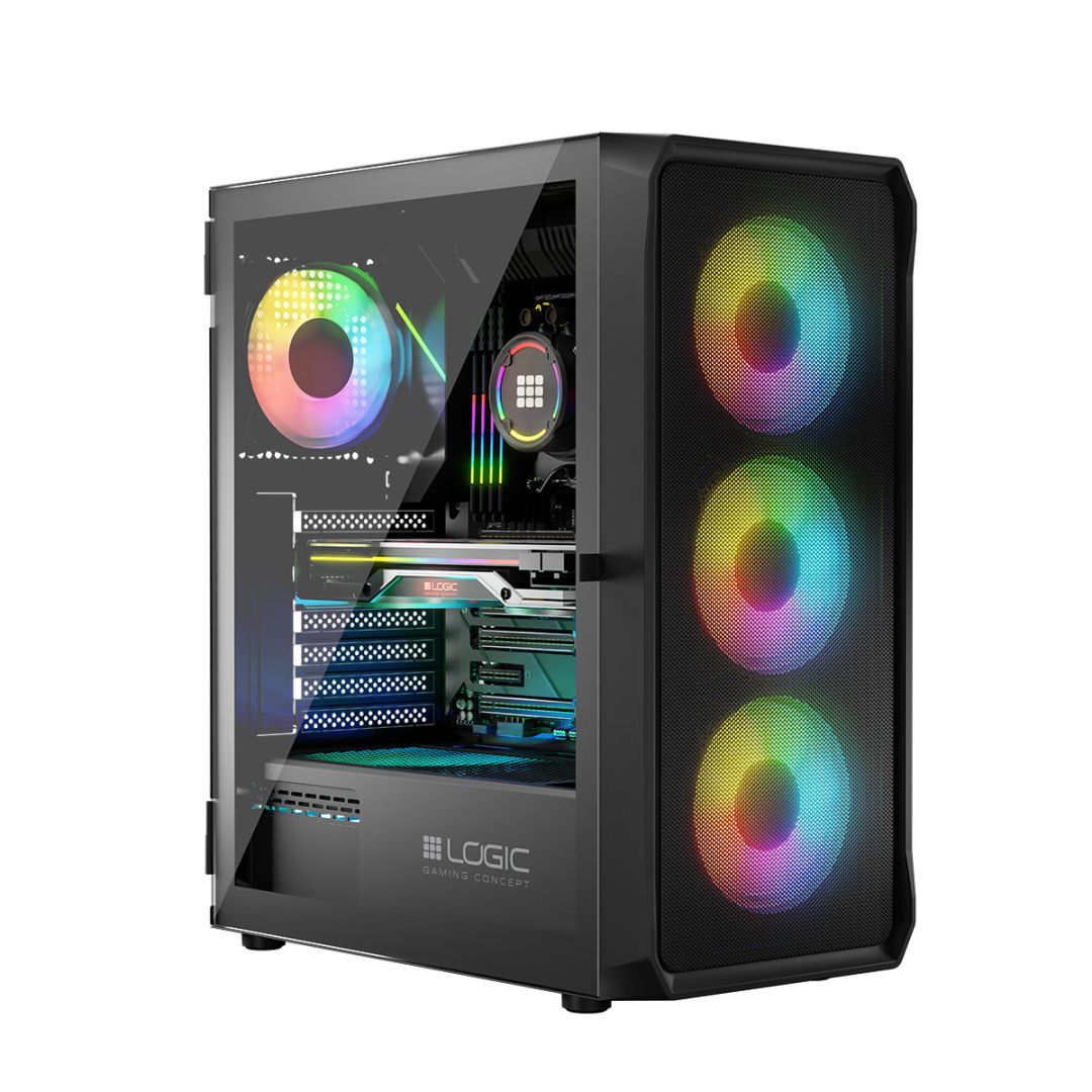 Ház Logic Portos ARGB Midi Window Black