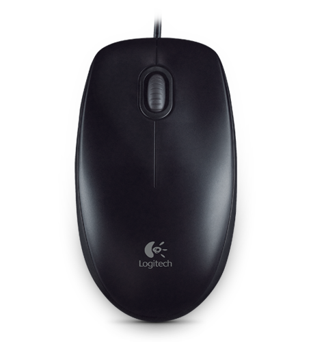 Egér Logitech B100 Optical USB Mouse Black