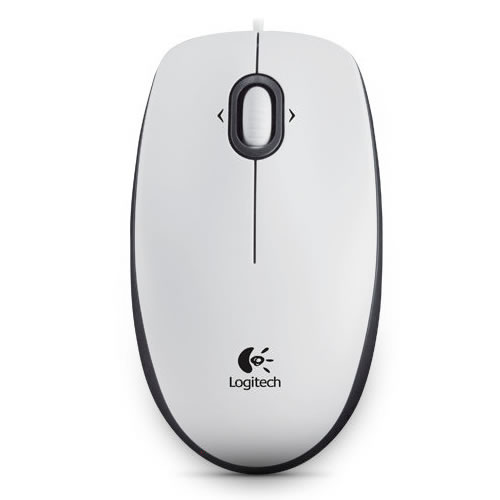Egér Logitech B100 Optical USB Mouse White