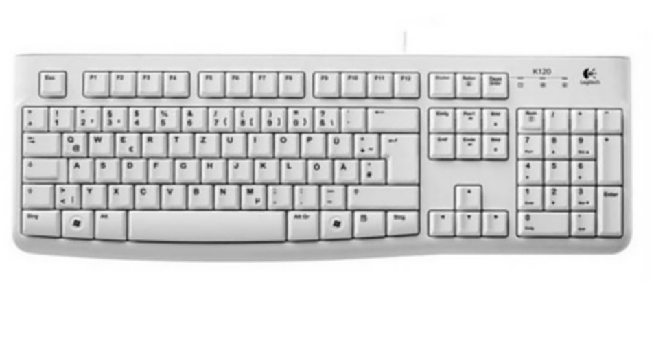 Billentyűzet Logitech K120 Német USB billentyűzet White DE OEM