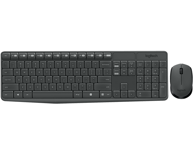 Billentyűzet Logitech MK235 Wireless Combo billentyűzet + egér Black HU