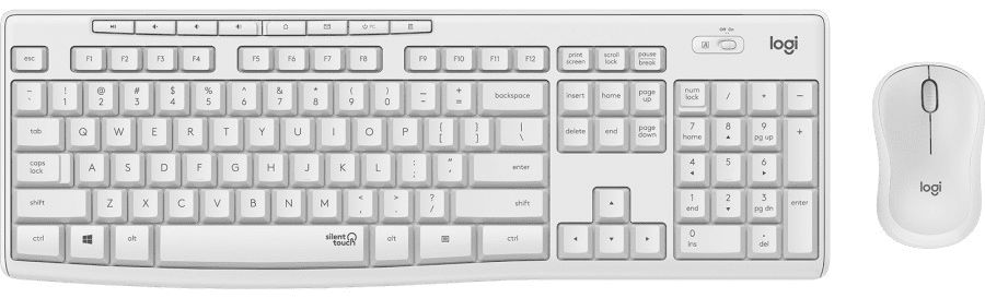 Billentyűzet Logitech MK295 Silent Wireless Combo White US