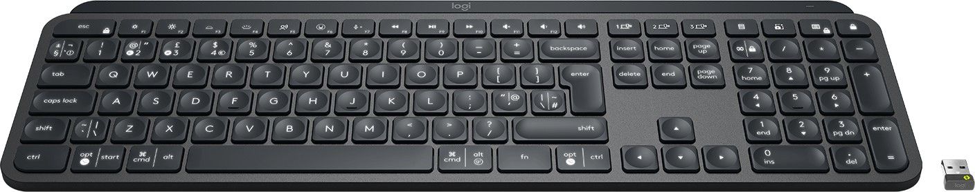 Billentyűzet Logitech Mx Keys for Business Wireless Keyboard Graphite UK