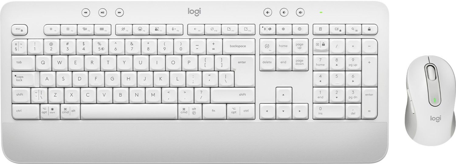 Billentyűzet Logitech Signature MK650 Combo for Business Wireless Keyboard+Mouse Off-White HU