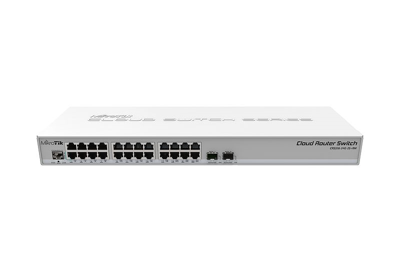 Router Mikrotik RouterBoard CRS326-24G-2S+RM 1U 24port GbE LAN 2x SFP+ uplink Cloud Router Switch