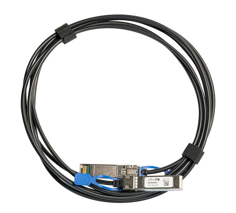 Hálózati kábelek Mikrotik SFP/SFP+/SFP28 direct attach cable 1m Black