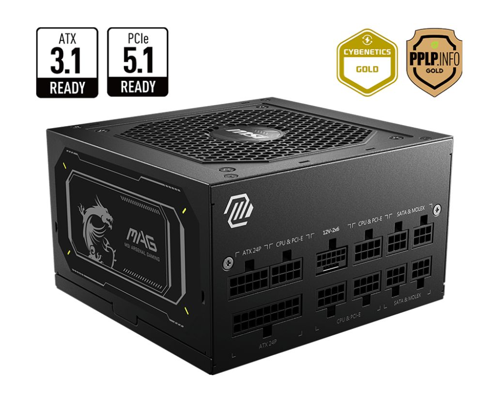Tápegység Msi 850W 80+ Gold MAG A850GL PCIE5