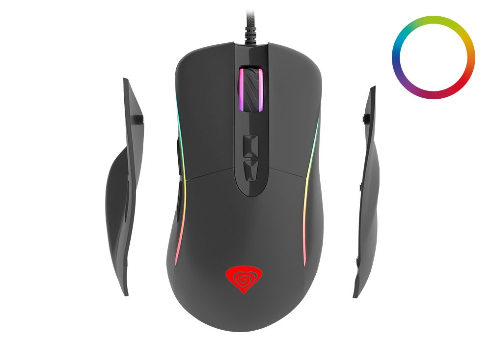 Egér Natec Genesis Xenon 750 RGB Gaming mouse Black