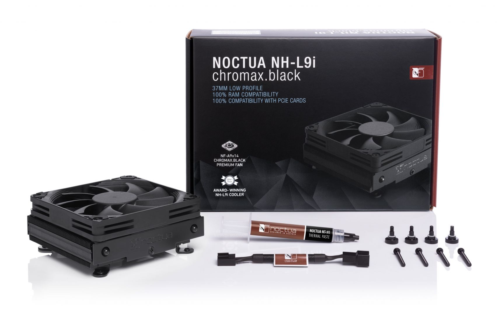 Ventilátorok, Hűtők, Előlapi panelek Noctua NH-L9i chromax-black