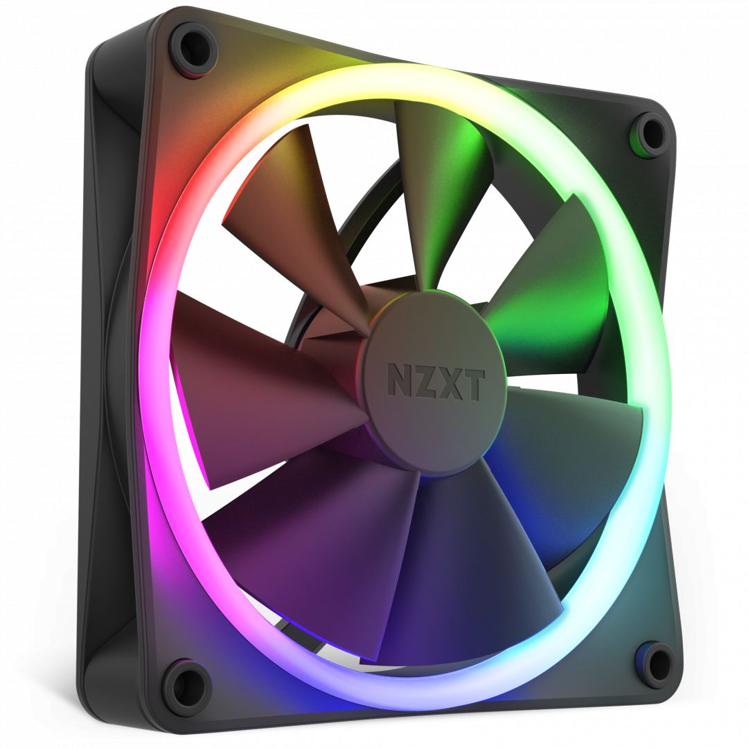 Ventilátorok, Hűtők, Előlapi panelek NZXT F120 RGB Black