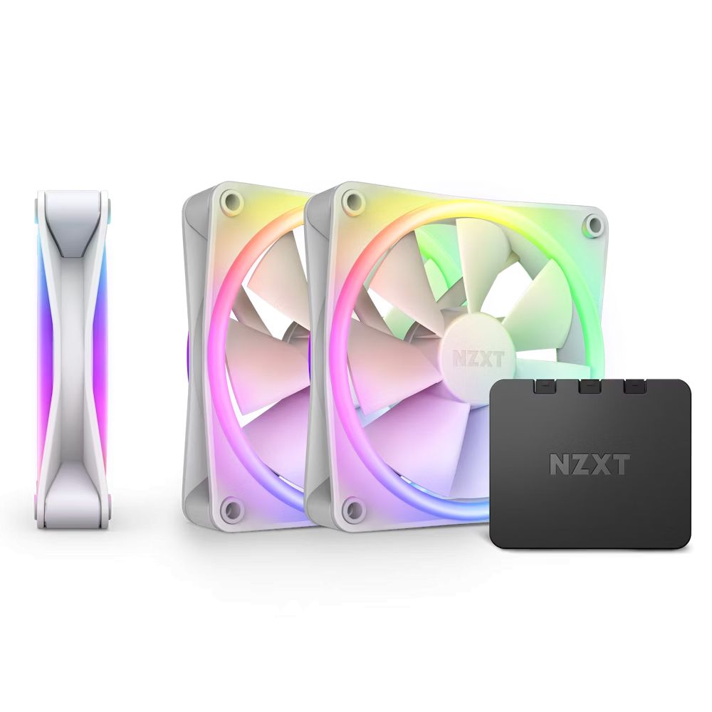 Ventilátorok, Hűtők, Előlapi panelek NZXT F120 RGB DUO Triple Pack White