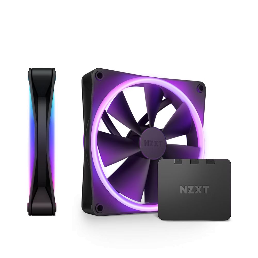 Ventilátorok, Hűtők, Előlapi panelek NZXT F140 RGB DUO Twin Pack Black