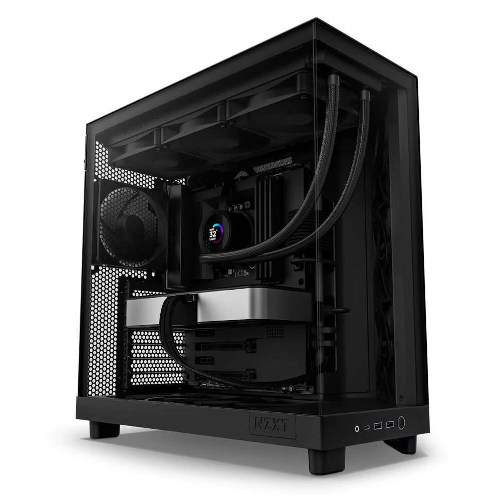 Ház NZXT H6 Flow (2023) Tempered Glass Matte Black