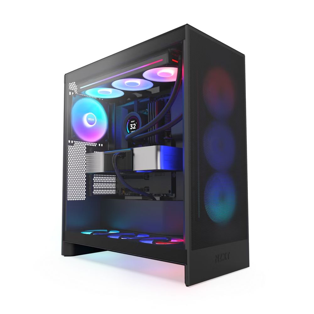Ház NZXT H7 Flow RGB (2024) Tempered Glass Matte Black