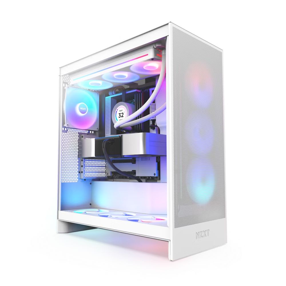 Ház NZXT H7 Flow RGB (2024) Tempered Glass Matte White