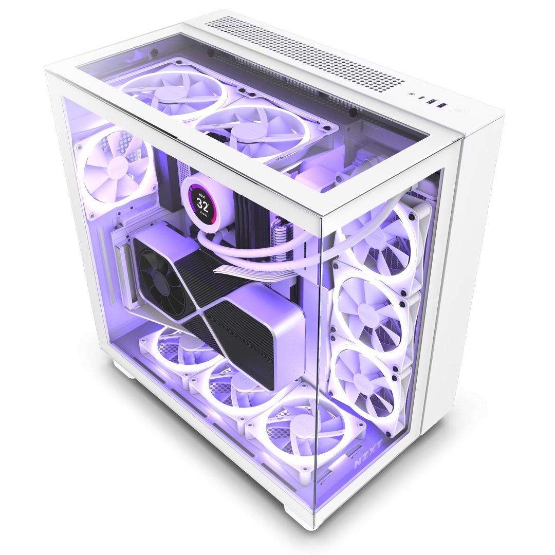 Ház NZXT H9 Elite Tempered Glass Matte White